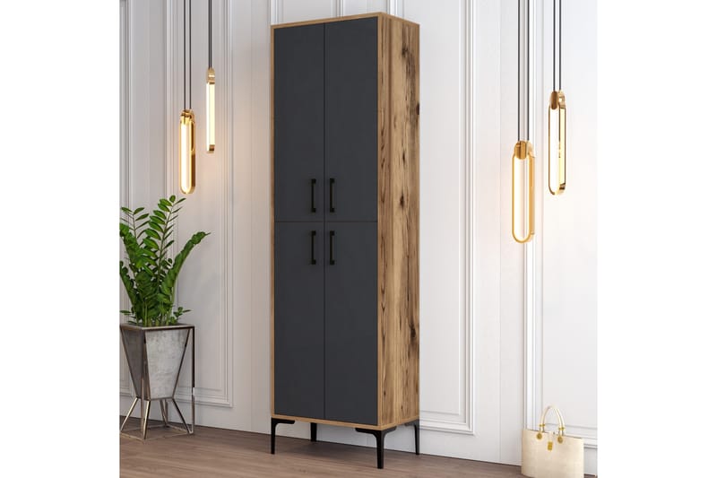 Retzow Skoskåp 60x35 cm - Mörkbrun/Antracit - Förvaring - Sko- & klädförvaring - Skoförvaring