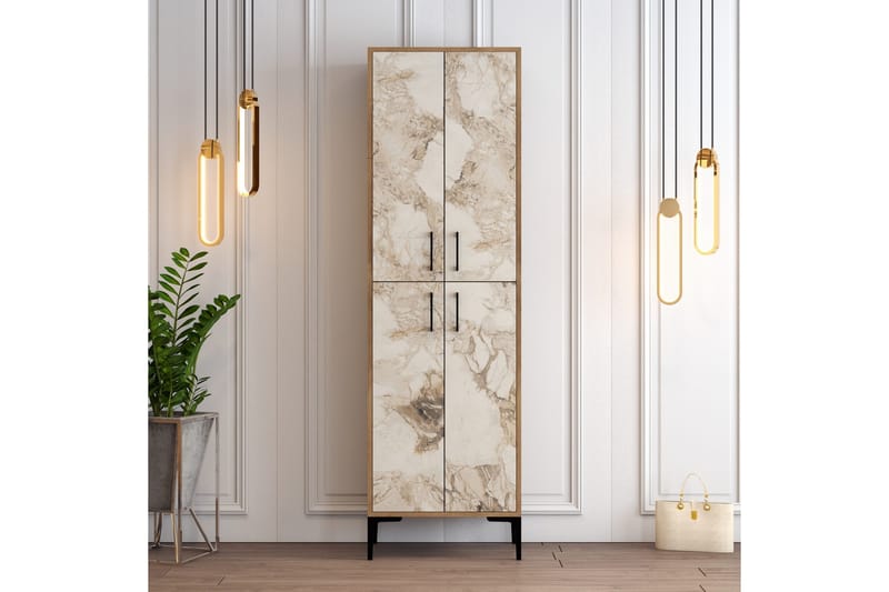 Retzow Skoskåp 60x35 cm - Mörkbrun/Ljusbrun - Förvaring - Sko- & klädförvaring - Skoförvaring
