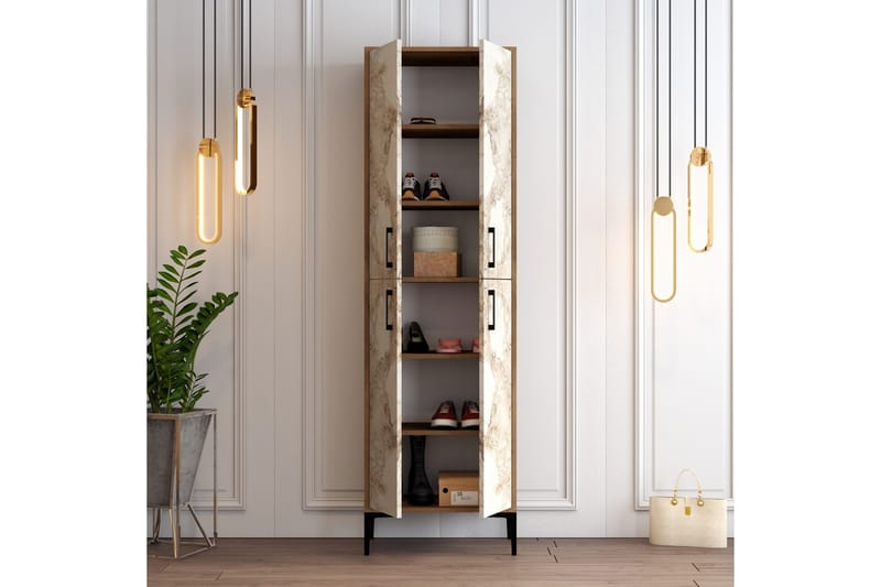 Retzow Skoskåp 60x35 cm - Mörkbrun/Ljusbrun - Förvaring - Sko- & klädförvaring - Skoförvaring