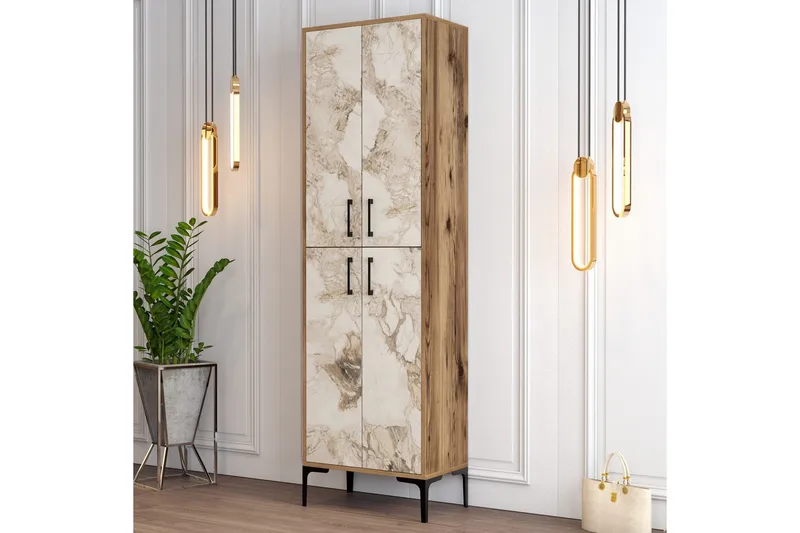 Retzow Skoskåp 60x35 cm - Mörkbrun/Ljusbrun - Förvaring - Sko- & klädförvaring - Skoförvaring