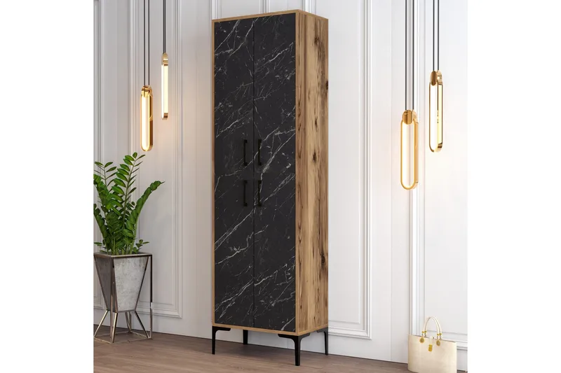 Retzow Skoskåp 60x35 cm - Svart/Mörkbrun - Förvaring - Sko- & klädförvaring - Skoförvaring