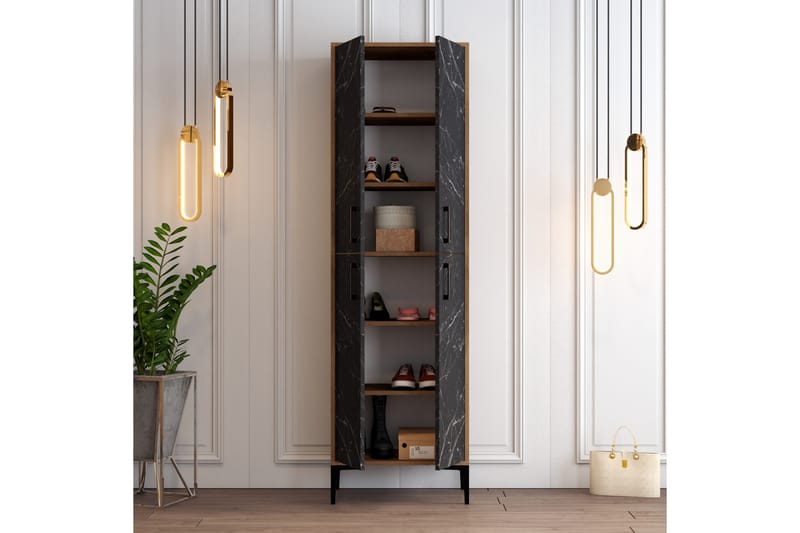 Retzow Skoskåp 60x35 cm - Svart/Mörkbrun - Förvaring - Sko- & klädförvaring - Skoförvaring