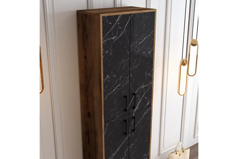 Retzow Skoskåp 60x35 cm - Svart/Mörkbrun - Förvaring - Sko- & klädförvaring - Skoförvaring