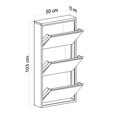 Rylanis Skoskåp 50x103 cm - Antracit - Förvaring - Sko- & klädförvaring - Skoförvaring