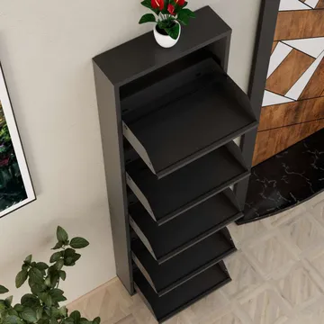 Rylanis Skoskåp 50x169 cm - Antracit - Förvaring - Sko- & klädförvaring - Skoförvaring