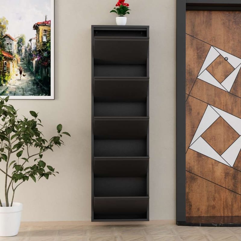 Rylanis Skoskåp 50x169 cm - Antracit - Förvaring - Sko- & klädförvaring - Skoförvaring