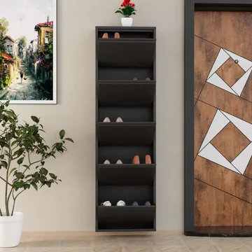 Rylanis Skoskåp 50x169 cm - Antracit - Förvaring - Sko- & klädförvaring - Skoförvaring