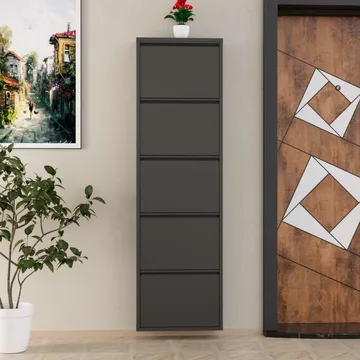 Rylanis Skoskåp 50x169 cm - Antracit - Förvaring - Sko- & klädförvaring - Skoförvaring
