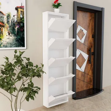 Rylanis Skoskåp 50x169 cm - Vit - Förvaring - Sko- & klädförvaring - Skoförvaring