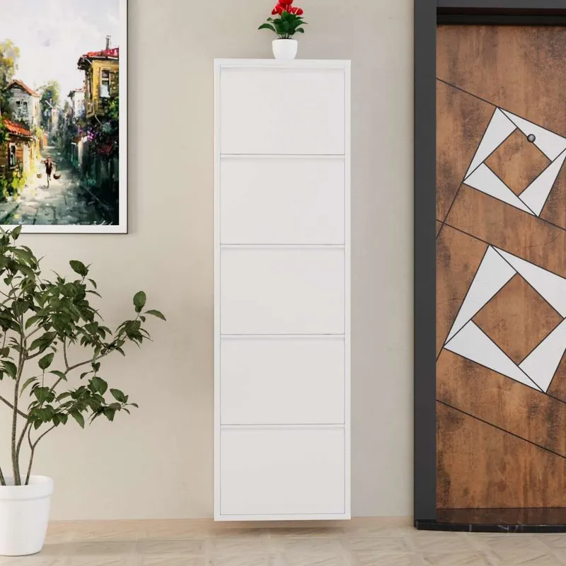 Rylanis Skoskåp 50x169 cm - Vit - Förvaring - Sko- & klädförvaring - Skoförvaring