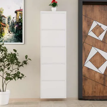 Rylanis Skoskåp 50x169 cm - Vit - Förvaring - Sko- & klädförvaring - Skoförvaring