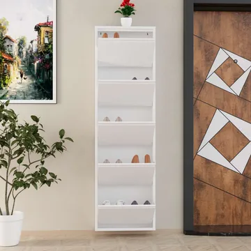 Rylanis Skoskåp 50x169 cm - Vit - Förvaring - Sko- & klädförvaring - Skoförvaring