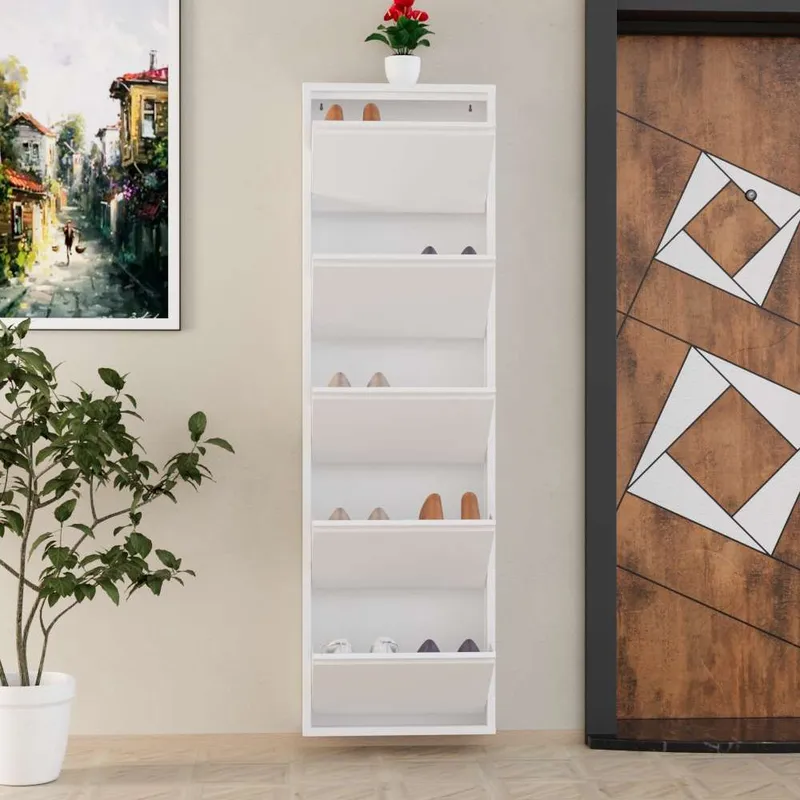 Rylanis Skoskåp 50x169 cm - Vit - Förvaring - Sko- & klädförvaring - Skoförvaring