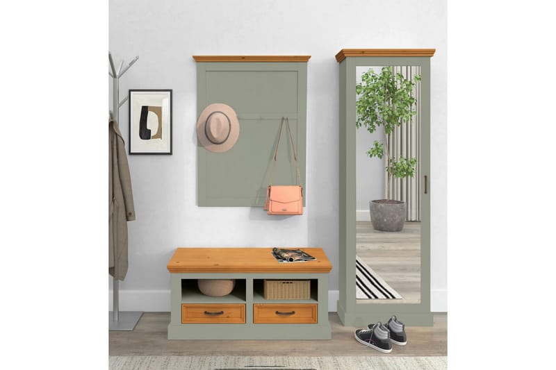 Selma Skobänk 100 cm - Grön - Förvaring - Sko- & klädförvaring - Skoförvaring - Bänk med skoförvaring