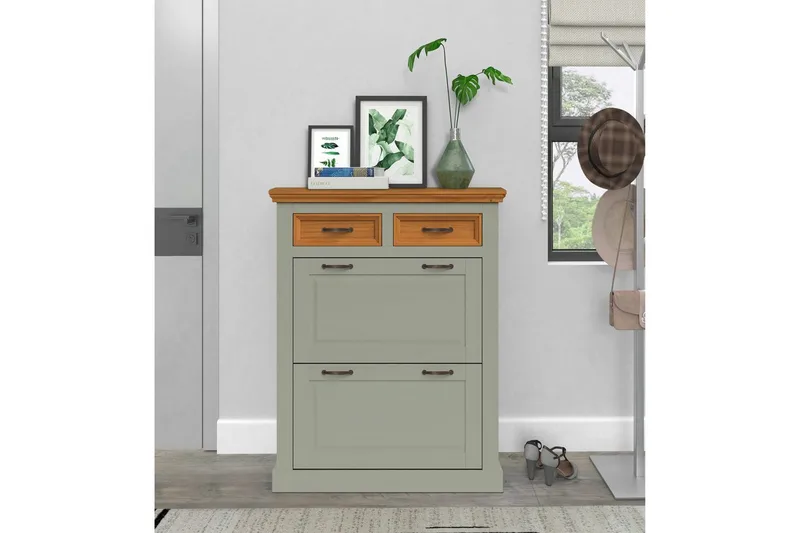 Selma Skoskåp 90x115 cm - Grön - Förvaring - Sko- & klädförvaring - Skoförvaring