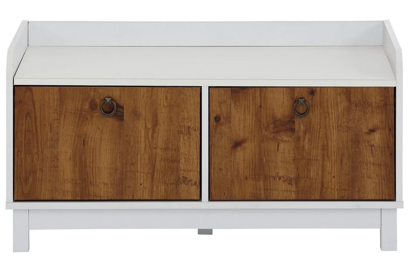 Shellake Skobänk 92x45 cm - Vit/Natur - Förvaring - Sko- & klädförvaring - Skoförvaring