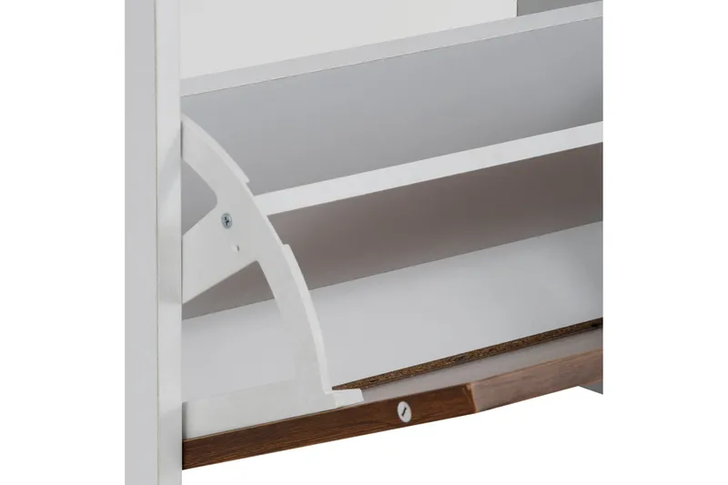Shellake Skoskåp 92x25 cm - Vit/Natur - Förvaring - Sko- & klädförvaring - Skoförvaring