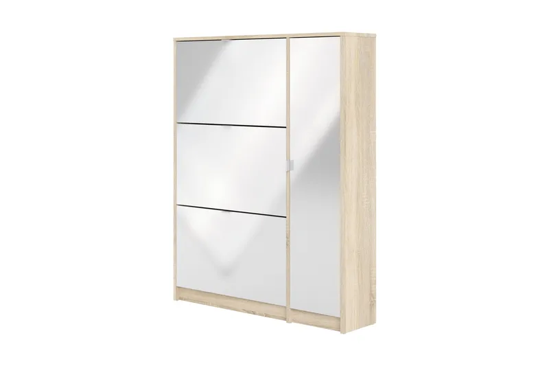 Shoey Skoskåp 3 Fack - Trä/natur/Vit - Förvaring - Sko- & klädförvaring - Skoförvaring