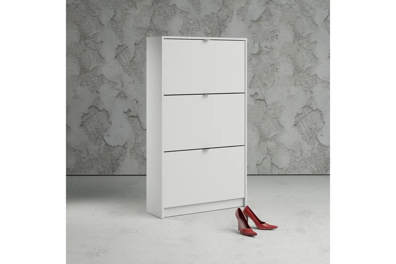Shoey Skoskåp 3 Fack - Vit - Förvaring - Sko- & klädförvaring - Skoförvaring