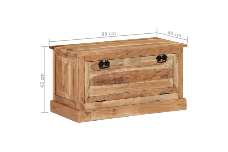 Skobänk 85x40x45 cm massivt akaciaträ - Brun - Förvaring - Sko- & klädförvaring - Skoförvaring