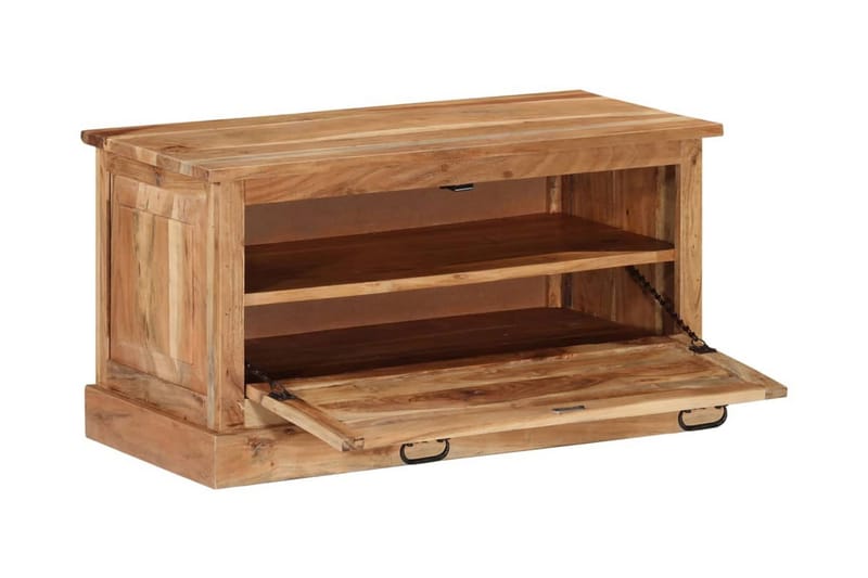 Skobänk 85x40x45 cm massivt akaciaträ - Brun - Förvaring - Sko- & klädförvaring - Skoförvaring