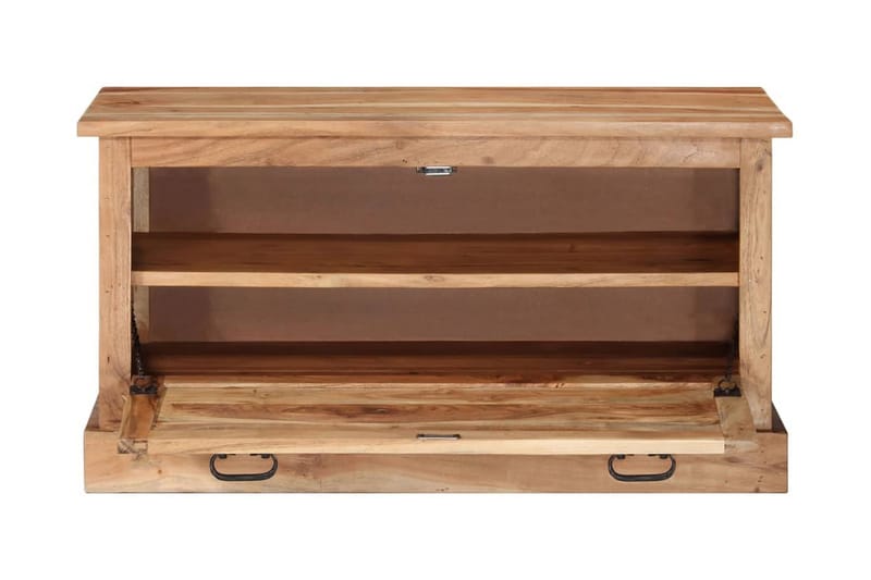 Skobänk 85x40x45 cm massivt akaciaträ - Brun - Förvaring - Sko- & klädförvaring - Skoförvaring