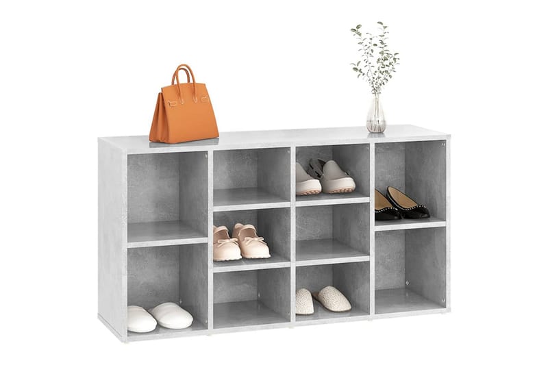 Skobänk betonggrå 103x30x54,5 cm spånskiva - Betonggrå - Förvaring - Sko- & klädförvaring - Skoförvaring