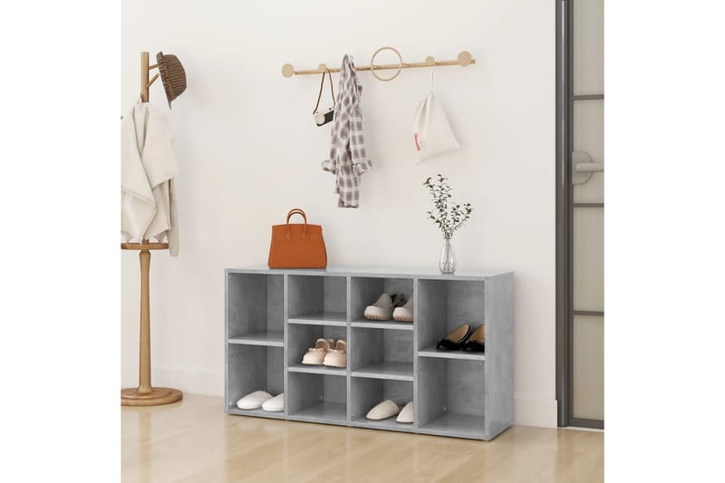 Skobänk betonggrå 103x30x54,5 cm spånskiva - Betonggrå - Förvaring - Sko- & klädförvaring - Skoförvaring