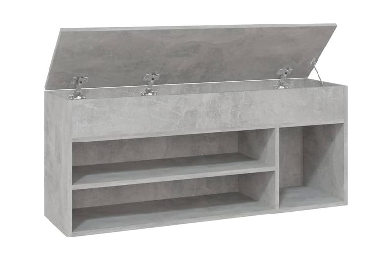 Skobänk betonggrå 105x30x45 cm spånskiva - Betonggrå - Skoförvaring - Bänk med skoförvaring