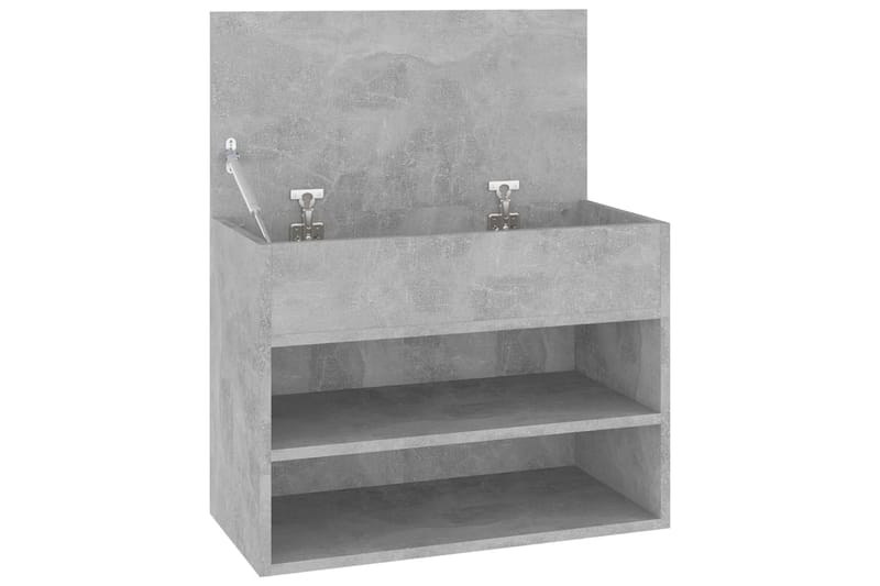 Skobänk betonggrå 60x30x45 cm spånskiva - Betonggrå - Förvaring - Sko- & klädförvaring - Skoförvaring