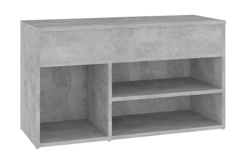 Skobänk betonggrå 80x30x45 cm spånskiva - Betonggrå - Bänk med skoförvaring - Skoförvaring
