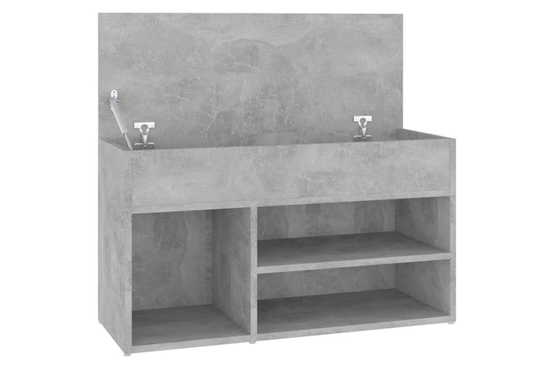 Skobänk betonggrå 80x30x45 cm spånskiva - Betonggrå - Förvaring - Sko- & klädförvaring - Skoförvaring