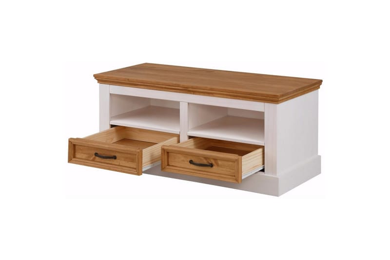 Skobänk Loft24 Selma Skobänk 100 cm Vit - Förvaring - Sko- & klädförvaring - Skoförvaring - Bänk med skoförvaring