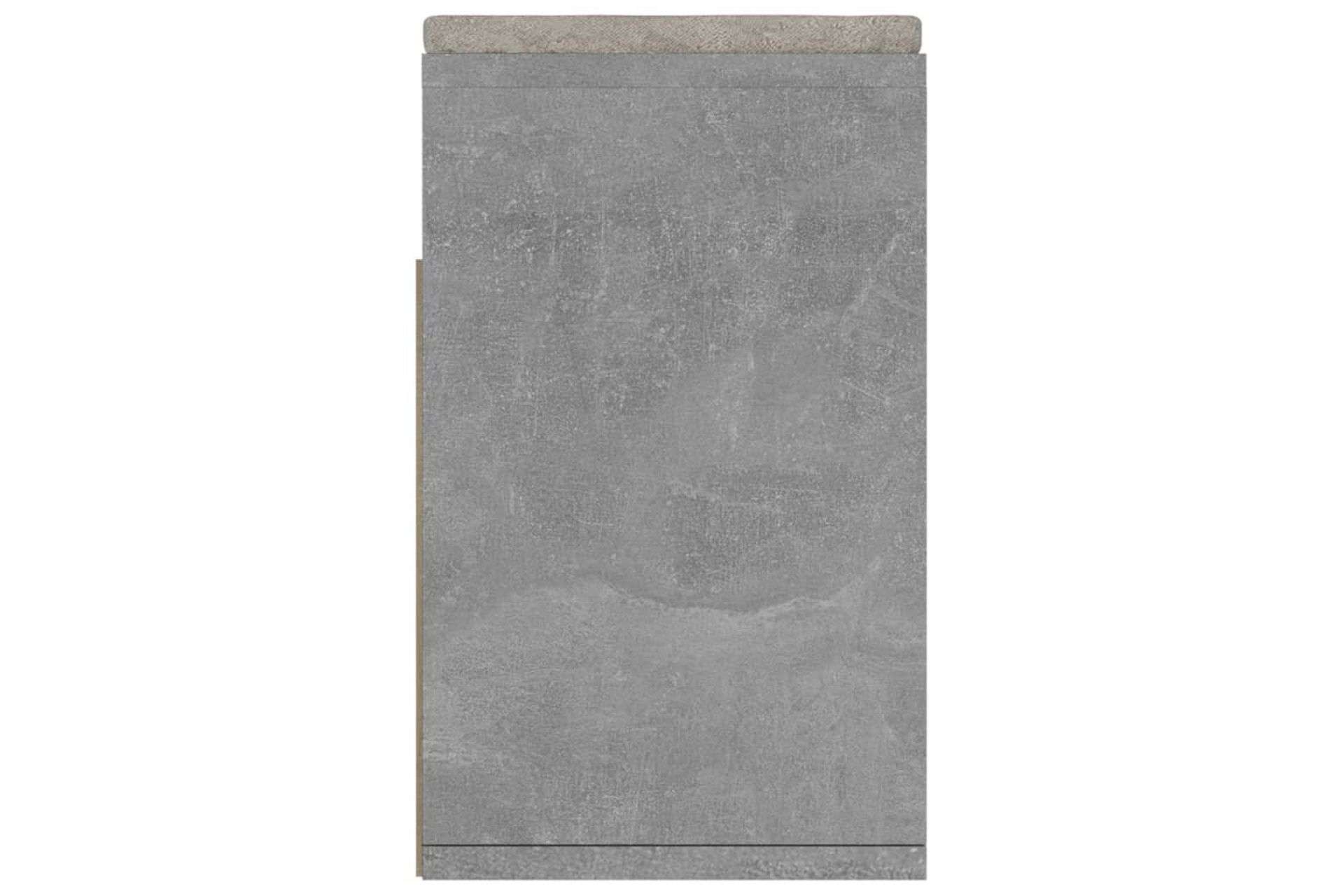 Skobänk med dyna betonggrå 104x30x49 cm spånskiva - Betonggrå - Förvaring - Sko- & klädförvaring - Skoförvaring