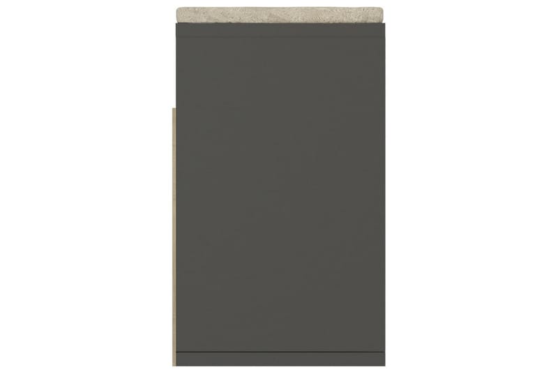 Skobänk med dyna grå 104x30x49 cm spånskiva - Grå - Förvaring - Sko- & klädförvaring - Skoförvaring