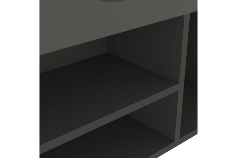 Skobänk med dyna grå 104x30x49 cm spånskiva - Grå - Förvaring - Sko- & klädförvaring - Skoförvaring