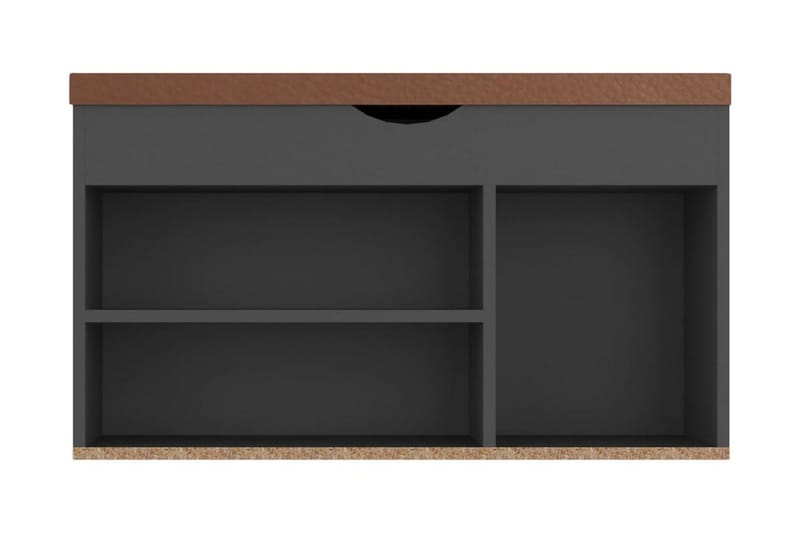 Skobänk med dyna grå 80x30x47 cm spånskiva - Grå - Förvaring - Sko- & klädförvaring - Skoförvaring