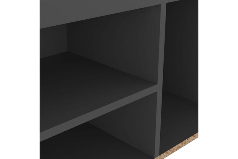 Skobänk med dyna grå 80x30x47 cm spånskiva - Grå - Förvaring - Sko- & klädförvaring - Skoförvaring