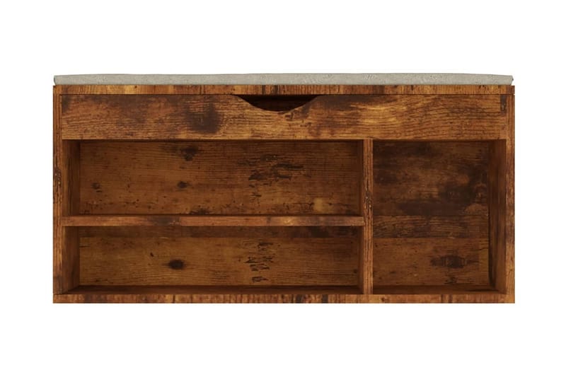 Skobänk med dyna rökfärgad ek 104x30x49 cm spånskiva - Rökfärgad ek - Förvaring - Sko- & klädförvaring - Skoförvaring