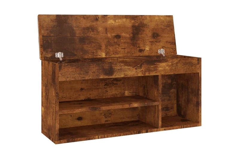 Skobänk med dyna rökfärgad ek 104x30x49 cm spånskiva - Rökfärgad ek - Förvaring - Sko- & klädförvaring - Skoförvaring