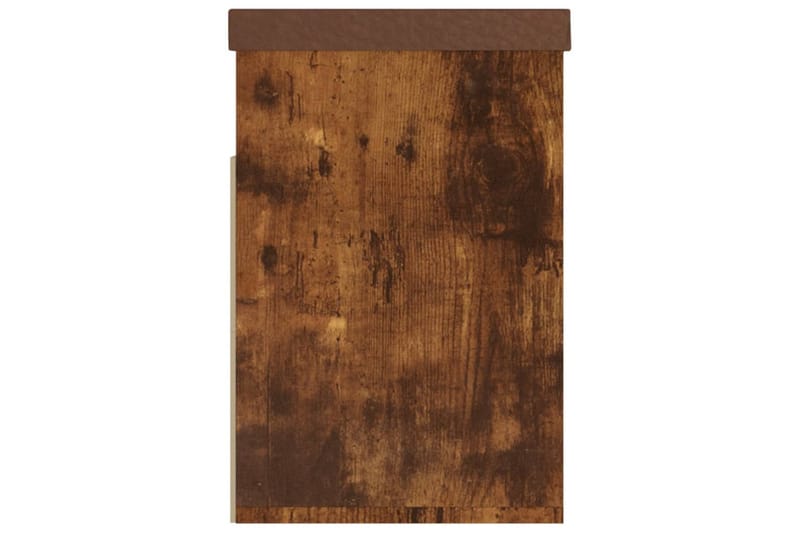 Skobänk med dyna rökt ek 80x30x47 cm spånskiva - Brun - Förvaring - Sko- & klädförvaring - Skoförvaring