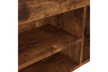 Skobänk med dyna rökt ek 80x30x47 cm spånskiva - Brun - Förvaring - Sko- & klädförvaring - Skoförvaring