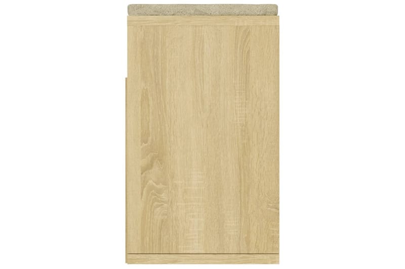 Skobänk med dyna sonoma-ek 104x30x49 cm spånskiva - Ek - Förvaring - Sko- & klädförvaring - Skoförvaring