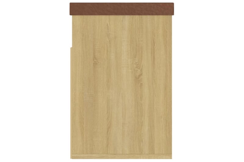 Skobänk med dyna sonoma-ek 80x30x47 cm spånskiva - Ek - Förvaring - Sko- & klädförvaring - Skoförvaring