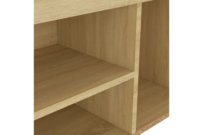 Skobänk med dyna sonoma-ek 80x30x47 cm spånskiva - Ek - Förvaring - Sko- & klädförvaring - Skoförvaring