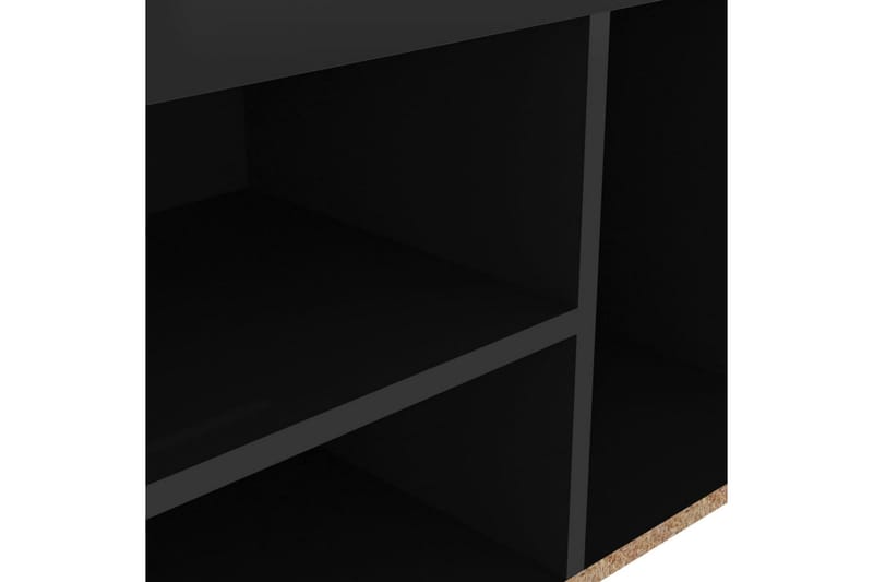 Skobänk med dyna svart högglans 80x30x47 cm spånskiva - Svart högglans - Förvaring - Sko- & klädförvaring - Skoförvaring