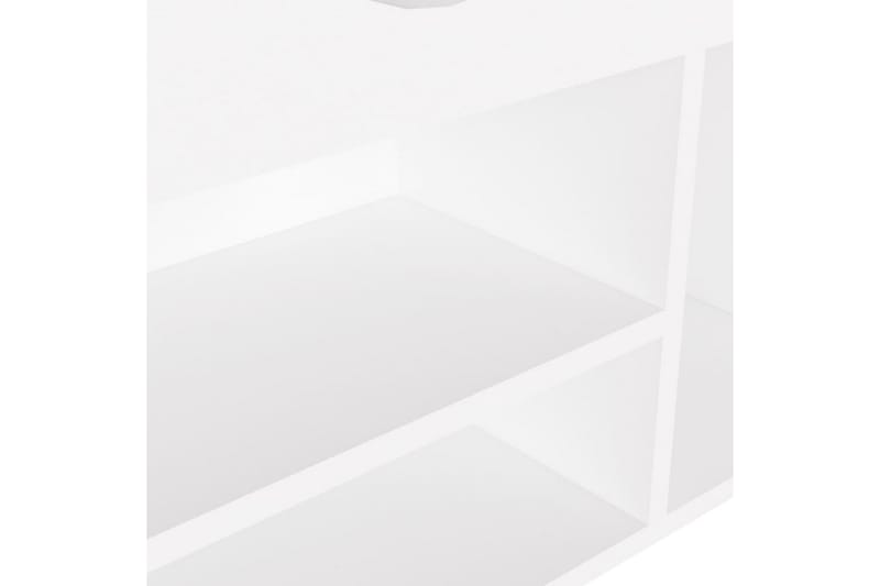 Skobänk med dyna vit 104x30x49 cm spånskiva - Vit - Förvaring - Sko- & klädförvaring - Skoförvaring