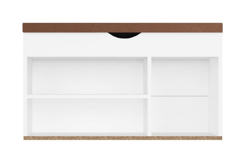 Skobänk med dyna vit 80x30x47 cm spånskiva - Vit - Förvaring - Sko- & klädförvaring - Skoförvaring