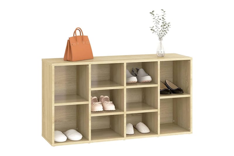 Skobänk sonoma-ek 103x30x54,5 cm spånskiva - Brun - Förvaring - Sko- & klädförvaring - Skoförvaring