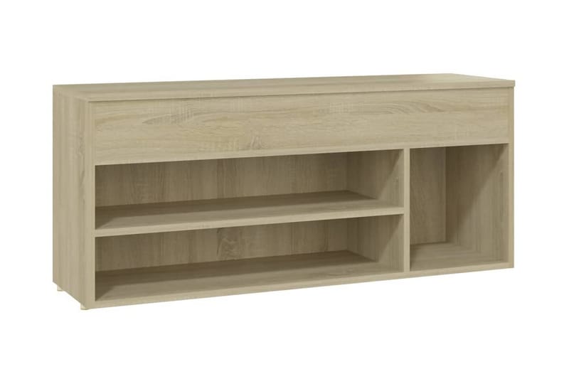 Skobänk sonoma-ek 105x30x45 cm spånskiva - Brun - Förvaring - Sko- & klädförvaring - Skoförvaring